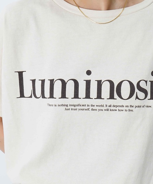 LUCA/LADY LUCK LUCA(ルカ/レディラックルカ)の「LC/LLL ピグメントロゴプルオーバー/ロゴTシャツ(Tシャツ/カットソー・レディース・チャコールグレー/レッド/オフホワイト・FREE)」の14枚目の写真