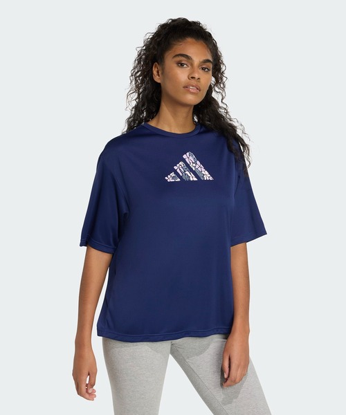 adidas（アディダス）の「ソフト サイド グラフィックTシャツ / アディダス adidas（Tシャツ/カットソー・レディース・ブルー・XX-LARGE/LARGE/MEDIUM/SMALL/X-LARGE/X-SMALL）」の3枚目の写真