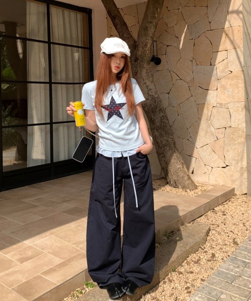 SHEPP（シープ）の「【26年春夏新作】Y2K スターグラフィック 半袖Tシャツ（Tシャツ/カットソー・レディース・ホワイト・L/M）」の10枚目の写真