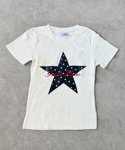 SHEPP（シープ）の「【26年春夏新作】Y2K スターグラフィック 半袖Tシャツ（Tシャツ/カットソー・レディース・ホワイト・L/M）」の12枚目の写真