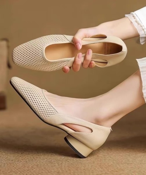 ampm(エーエムピーエム)の「メッシュスリングバックパンプス(パンプス・レディース・オフホワイト/ブラック・38/37/36/39)」の15枚目の写真