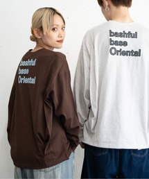 bashful base Oriental（バッシュフルベースオリエンタル）の「【bbO】チェック柄パッチワークロゴドロストロンT（Tシャツ/カットソー）」
