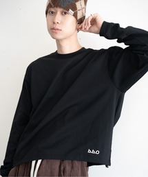 bashful base Oriental（バッシュフルベースオリエンタル）の「【bbO】チェック柄パッチワークロゴドロストロンT（Tシャツ/カットソー）」