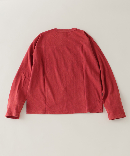 JOURNAL STANDARD(ジャーナルスタンダード)の「ブロークン パッチ フットボール ロンT(Tシャツ/カットソー・メンズ・レッド/アイボリー/ブラック系その他・MEDIUM/LARGE)」の6枚目の写真