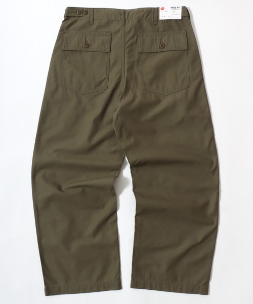 HANES(ヘインズ)の「Hanes/へインズ WIDE FIT CHINO BAKER PANTS/ワイドフィット バックチノ ベイカーパンツ/レディース メンズ(チノパンツ・メンズ・ベージュ/ブラック/チャコール/カーキ・S/M/L/LL)」の12枚目の写真