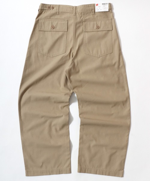 HANES(ヘインズ)の「Hanes/へインズ WIDE FIT CHINO BAKER PANTS/ワイドフィット バックチノ ベイカーパンツ/レディース メンズ(チノパンツ・メンズ・ベージュ/ブラック/チャコール/カーキ・S/M/L/LL)」の10枚目の写真