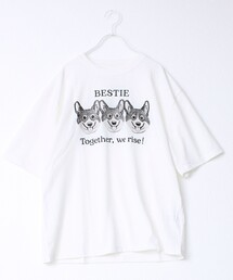 FREDY MAC（フレディーマック）の「【FREDYMAC/フレディマック】度詰め天竺CAT&DOG前後TEE（Tシャツ/カットソー）」