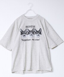 FREDY MAC（フレディーマック）の「【FREDYMAC/フレディマック】度詰め天竺CAT&DOG前後TEE（Tシャツ/カットソー）」