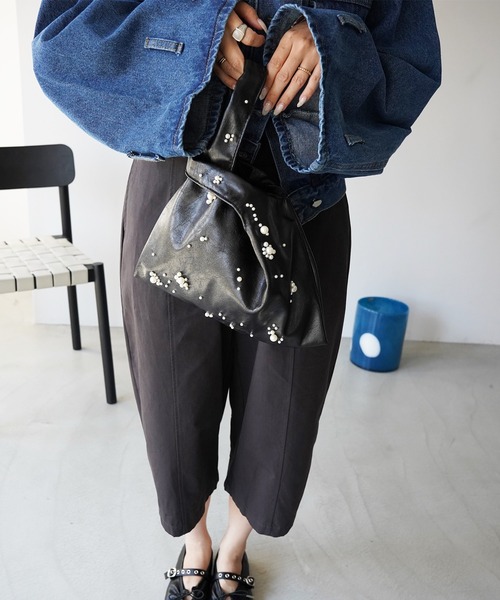 SANSeLF(サンセルフ)の「【SANSeLF】パールビーズポイントハンドバッグ saa26a006(ハンドバッグ・レディース・ブラック・FREE)」の5枚目の写真