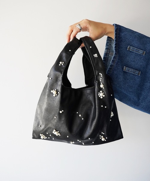 SANSeLF(サンセルフ)の「【SANSeLF】パールビーズポイントハンドバッグ saa26a006(ハンドバッグ・レディース・ブラック・FREE)」の3枚目の写真
