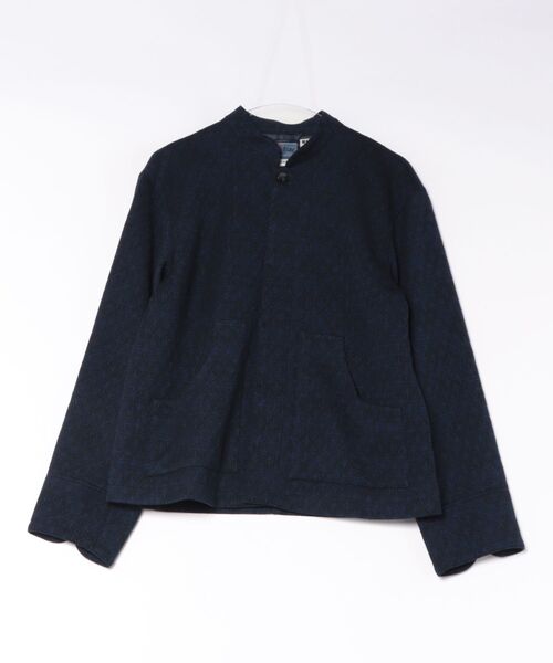 BLUE BLUE JAPAN(ブルーブルージャパン)の「ウールニットジャカード スタンドカラージャケット(テーラードジャケット・メンズ・ネイビー・M/L/XL/S)」の12枚目の写真