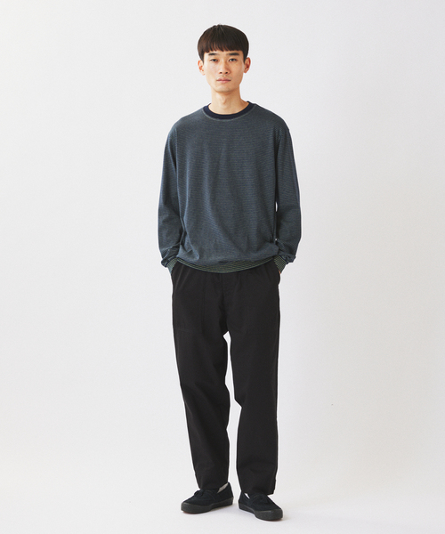 Yonetomi(ヨネトミ)の「米富繊維 / Yonetomi 別注 ガーメントダイ ボーダー ロンT(Tシャツ/カットソー・メンズ・ネイビー/ブラウン/ワイン・MEDIUM/LARGE)」の8枚目の写真