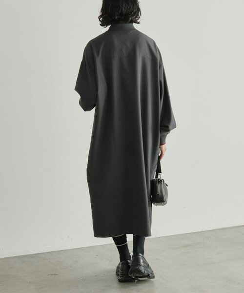 ear PAPILLONNER(イアパピヨネ)の「ポロ襟ワンピース【SUM1 STYLE】(ワンピース・レディース・ブラック/グレー・FREE)」の19枚目の写真