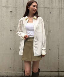 フェイクレザータックショートショーツ / Faux Leather Tucked Shorts