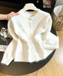 ビジュー ニットカーディガン