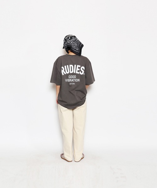 RUDIE'S（ルーディーズ）の「FADE THICK PHAT TEE（Tシャツ/カットソー・メンズ・ベージュ/ブルー/レッド/ブラック/パープル/グレー/グリーン/イエロー/ネイビー・L/XL/M/XXL）」の3枚目の写真