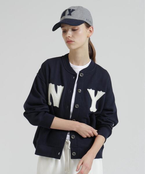 AVIREX(アヴィレックス)の「N.Y VINTAGE SWEAT CARDIGAN(カーディガン/ボレロ・レディース・グレー/ネイビー・F)」の3枚目の写真