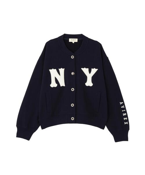 AVIREX(アヴィレックス)の「N.Y VINTAGE SWEAT CARDIGAN(カーディガン/ボレロ・レディース・グレー/ネイビー・F)」の6枚目の写真