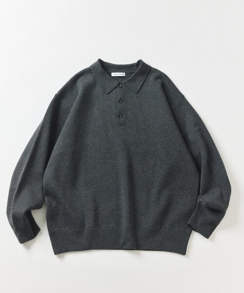 FREAK'S STORE(フリークスストア)の「ウォッシャブル スウェットライク ポロカラーニット/静電気ケア(Tシャツ/カットソー・メンズ・チャコールグレー/ブラウン/ブラック/ブルーグリーン/その他13/オレンジ/オフホワイト・MEDIUM/LARGE)」の20枚目の写真