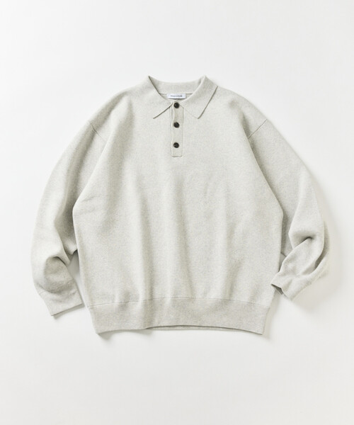 FREAK'S STORE(フリークスストア)の「ウォッシャブル スウェットライク ポロカラーニット/静電気ケア(Tシャツ/カットソー・メンズ・チャコールグレー/ブラウン/ブラック/ブルーグリーン/その他13/オレンジ/オフホワイト・MEDIUM/LARGE)」の9枚目の写真