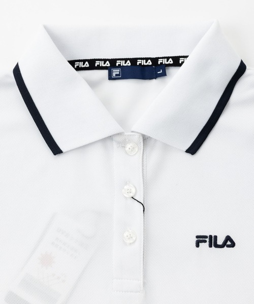 FILA(フィラ)の「【WEB別注】FILA フィラ L’S衿ライン入り長袖ポロシャツ ドライ 吸汗速乾(ポロシャツ・レディース・ホワイト/ネイビー/ブラック・L/M/LL)」の15枚目の写真