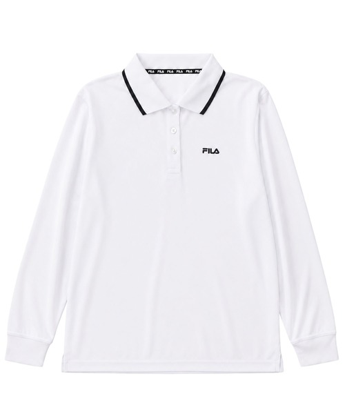 FILA(フィラ)の「【WEB別注】FILA フィラ L’S衿ライン入り長袖ポロシャツ ドライ 吸汗速乾(ポロシャツ・レディース・ホワイト/ネイビー/ブラック・L/M/LL)」の20枚目の写真