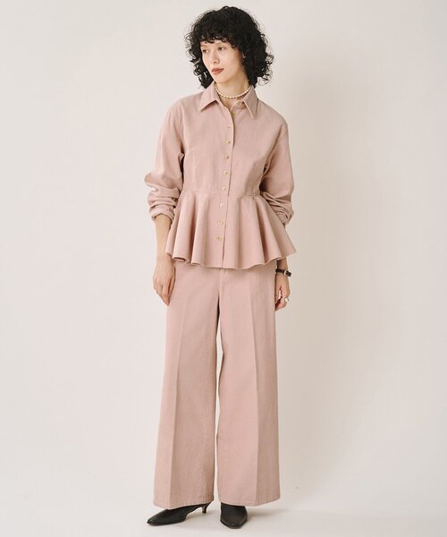 Whim Gazette(ウィムガゼット)の「ワンウォッシュコールパンツ/セットアップ可(その他パンツ・レディース・オフホワイト/ベビーピンク・38/36)」の11枚目の写真