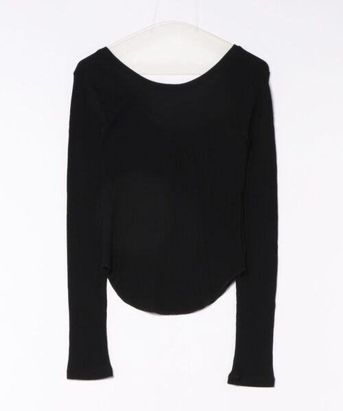 CLANE(クラネ)の「CLANE W FACE WOOL RIB TOPS(Tシャツ/カットソー・レディース・ダークグレー/ブラック/ホワイト・1/2)」の10枚目の写真