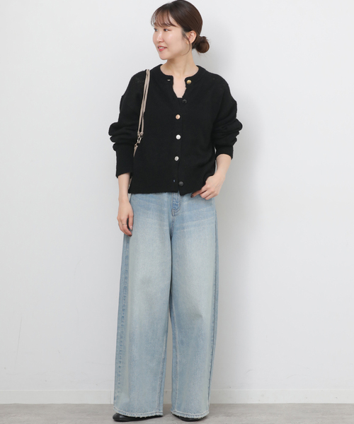 JOURNAL STANDARD relume(ジャーナルスタンダード レリューム)の「《追加》ビジューボタンカーディガン(カーディガン/ボレロ・レディース・ブラック/チャコールグレー・FREE)」の15枚目の写真