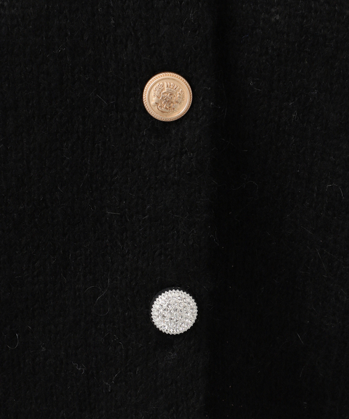 JOURNAL STANDARD relume(ジャーナルスタンダード レリューム)の「《追加》ビジューボタンカーディガン(カーディガン/ボレロ・レディース・ブラック/チャコールグレー・FREE)」の10枚目の写真