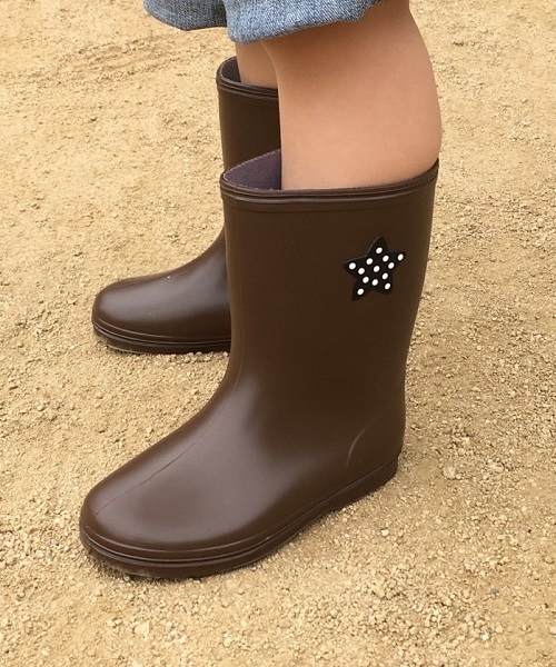 FABHUG （ファブハグ）の「[15-19cm]カラフルレインシューズ (Kids)（レインシューズ・キッズ・レッド/ネイビー/イエロー/パープル/ピンク/グリーン/ブルー/ブラウン/ダークネイビー・16cm/17cm/18cm/19cm）」の2枚目の写真