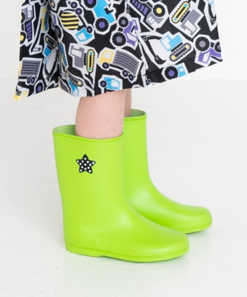 FABHUG （ファブハグ）の「[15-19cm]カラフルレインシューズ (Kids)（レインシューズ・キッズ・レッド/ネイビー/イエロー/パープル/ピンク/グリーン/ブルー/ブラウン/ダークネイビー・16cm/17cm/18cm/19cm）」の3枚目の写真