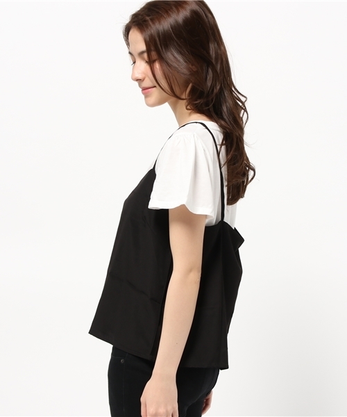 earth music&ecology（アースミュージックアンドエコロジー）の「【2016Summer】【SET ITEM】キャミソール+Tシャツセット（Tシャツ/カットソー・レディース・ブラック/カーキ/サックスブルー/オレンジ・SMALL/MEDIUM）」の6枚目の写真