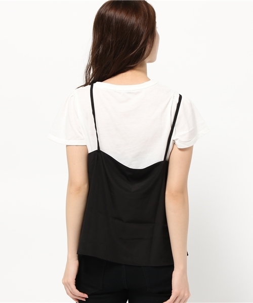 earth music&ecology（アースミュージックアンドエコロジー）の「【2016Summer】【SET ITEM】キャミソール+Tシャツセット（Tシャツ/カットソー・レディース・ブラック/カーキ/サックスブルー/オレンジ・SMALL/MEDIUM）」の7枚目の写真