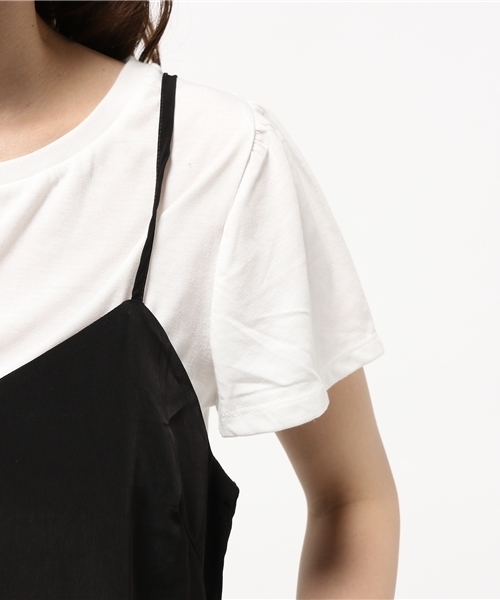 earth music&ecology（アースミュージックアンドエコロジー）の「【2016Summer】【SET ITEM】キャミソール+Tシャツセット（Tシャツ/カットソー・レディース・ブラック/カーキ/サックスブルー/オレンジ・SMALL/MEDIUM）」の9枚目の写真