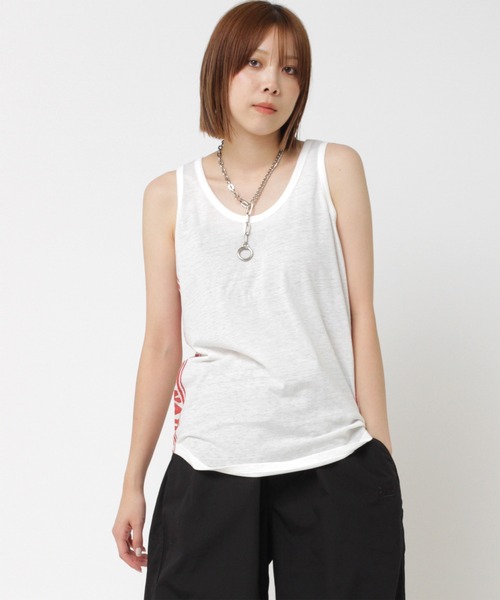 RNA(アールエヌエー)の「M0357 TCRラインロゴプリントランニング(タンクトップ・レディース・ホワイト/レッド/ブラック・MEDIUM)」の16枚目の写真