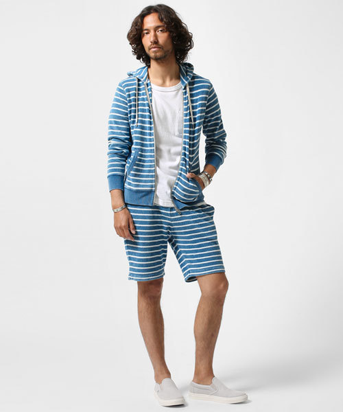 NANO universe(ナノユニバース)の「ROYAL PALM/RPインディゴパイルボーダーショーツ(その他パンツ・メンズ・その他2/その他1・SMALL/LARGE/MEDIUM)」の16枚目の写真