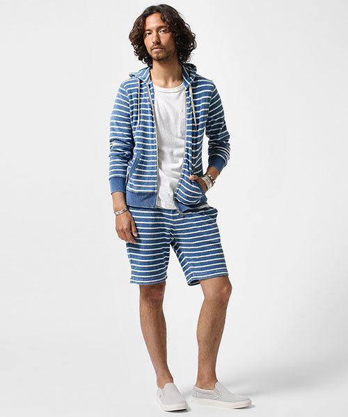 NANO universe(ナノユニバース)の「ROYAL PALM/RPインディゴパイルボーダーショーツ(その他パンツ・メンズ・その他2/その他1・SMALL/LARGE/MEDIUM)」の17枚目の写真