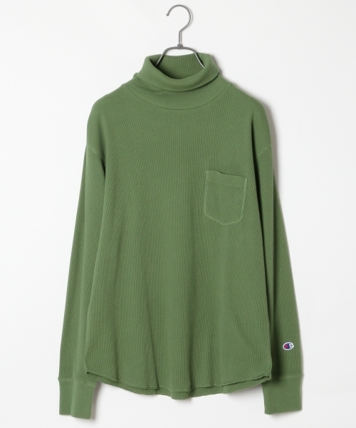 Champion(チャンピオン)の「<Champion/チャンピオン>別注ワッフルタートル/731365(Tシャツ/カットソー・メンズ・ホワイト/オリーブ/グレー・MEDIUM/LARGE)」の1枚目の写真