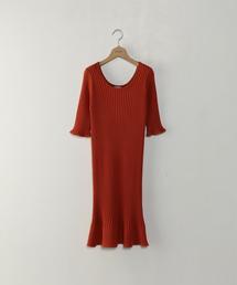 Steven Alan | ＜Steven Alan＞RIB KNIT SHORT SLEEVE ONE-PIECE/ﾜﾝﾋﾟｰｽ◆(ワンピース)