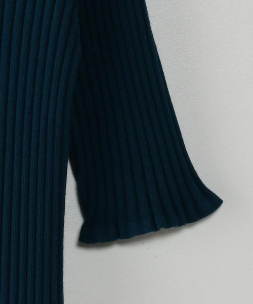 Steven Alan（スティーブンアラン）の「＜Steven Alan＞RIB KNIT SHORT SLEEVE ONE-PIECE/ﾜﾝﾋﾟｰｽ◆（ワンピース・レディース・オフホワイト/オレンジ/ダークグリーン・FREE）」の6枚目の写真