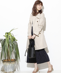 ノーカラートレンチ