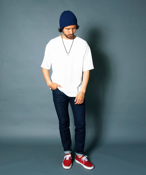 Magine(マージン)の「NO.35 STRETCH SLIM STRIGHT SELVAGE WASHED DENIM:NO.35 ストレッチスリムストレート セルビッチ ウォッシュドデニム(デニムパンツ・メンズ・インディゴブルー・46/48/44)」の5枚目の写真