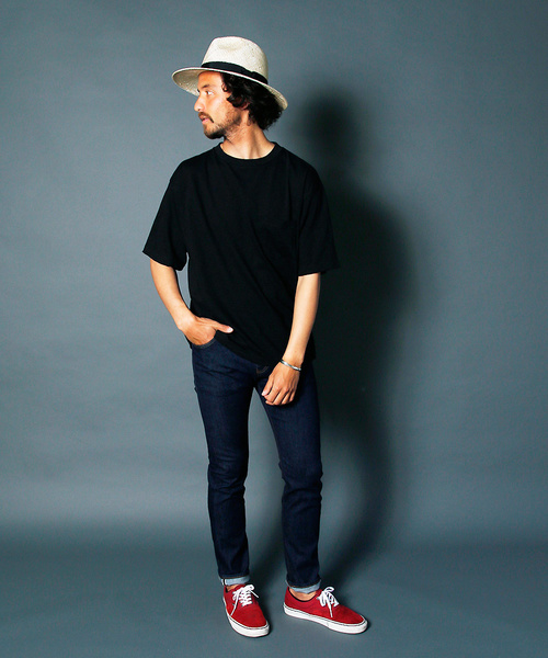 Magine(マージン)の「NO.35 STRETCH SLIM STRIGHT SELVAGE WASHED DENIM:NO.35 ストレッチスリムストレート セルビッチ ウォッシュドデニム(デニムパンツ・メンズ・インディゴブルー・46/48/44)」の10枚目の写真