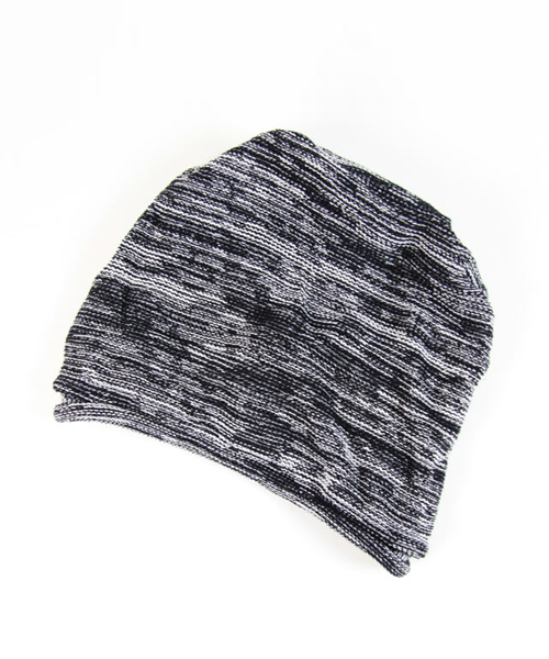 14+（イチヨンプラス）の「コットンニット帽（ニットキャップ/ビーニー・メンズ・ブラック×ホワイト/ベージュ系その他/ライトグレー/ブラック系その他/チャコールグレー/ダークグリーン/ブラウン系その他/ブラック/グレー系その他/グレー×ホワイト/ホワイト×レッド/オフホワイト/ブラック×グレー/ブラックミックス/ホワイト×ネイビー/ホワイト×ピンク・FREE）」の17枚目の写真