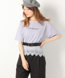 Heather | シシュウロゴレースＴ　764459(Tシャツ/カットソー)