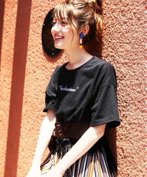 Heather(ヘザー)の「シシュウロゴレースT 764459(Tシャツ/カットソー・レディース・ブラック/アイボリー/ライトブルー・FREE)」の3枚目の写真