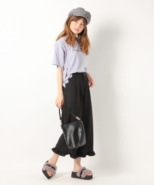 Heather(ヘザー)の「シシュウロゴレースT 764459(Tシャツ/カットソー・レディース・ブラック/アイボリー/ライトブルー・FREE)」の14枚目の写真