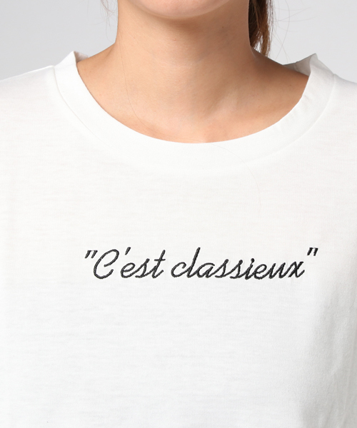 Heather(ヘザー)の「シシュウロゴレースT 764459(Tシャツ/カットソー・レディース・ブラック/アイボリー/ライトブルー・FREE)」の7枚目の写真