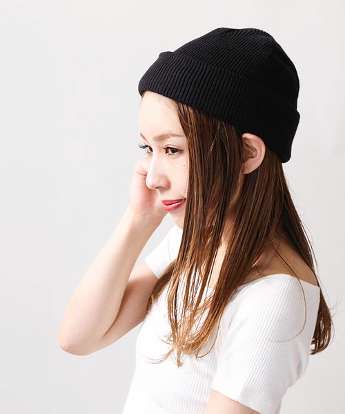 WEGO（ウィゴー）の「WEGO/ショートニットキャップ（ニットキャップ/ビーニー・レディース・グリーン系その他5/ブラック/杢グレー/ブラック系その他5/キャメル・FREE）」の9枚目の写真